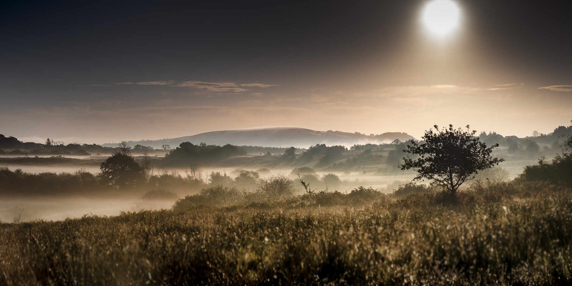Misty sunrise, Llantrisant Common, south wales